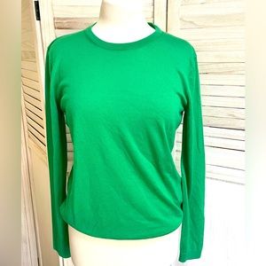 Ralph Lauren green cashmere long sleeve top